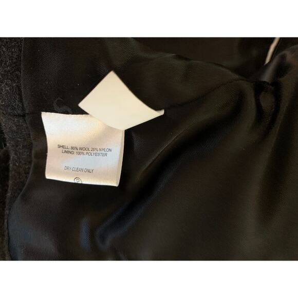 Shipley Halmos Cropped Dark Charcoal Grey Wool Bolero Jacket Shrug XS Collar - Picture 12 of 16